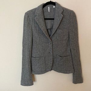 Iisli cable knit wool sweater blazer sz 8